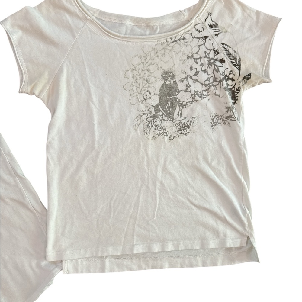 Women’s Tee Shirt Bundle Deal White Tee with Teal Sleeves - Graphic Raglan Shirt - Picture 2 of 5